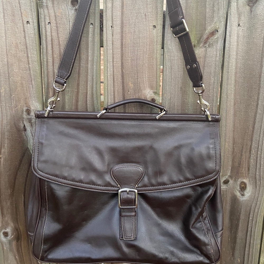 Coach Brown Leather Briefcase